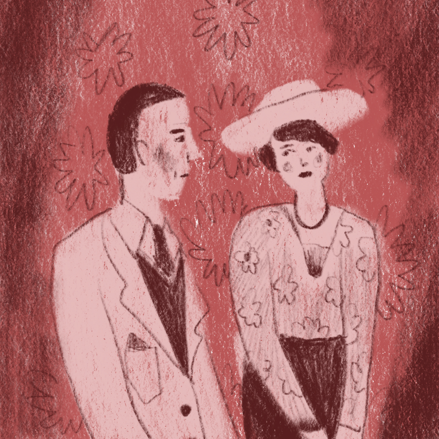 Illustration of a man and a woman